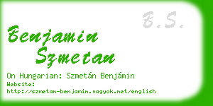 benjamin szmetan business card